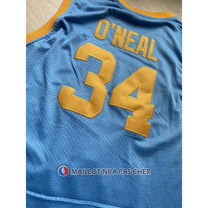 Maillot Los Angeles Lakers Shaquille O'neal NO 34 Mitchell & Ness 2001-02 Bleu